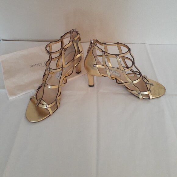 Jimmy Choo Cage Tina Sandals - Picture 1 of 14